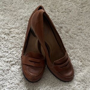 Lands' End Women's Brown Leather Loafers